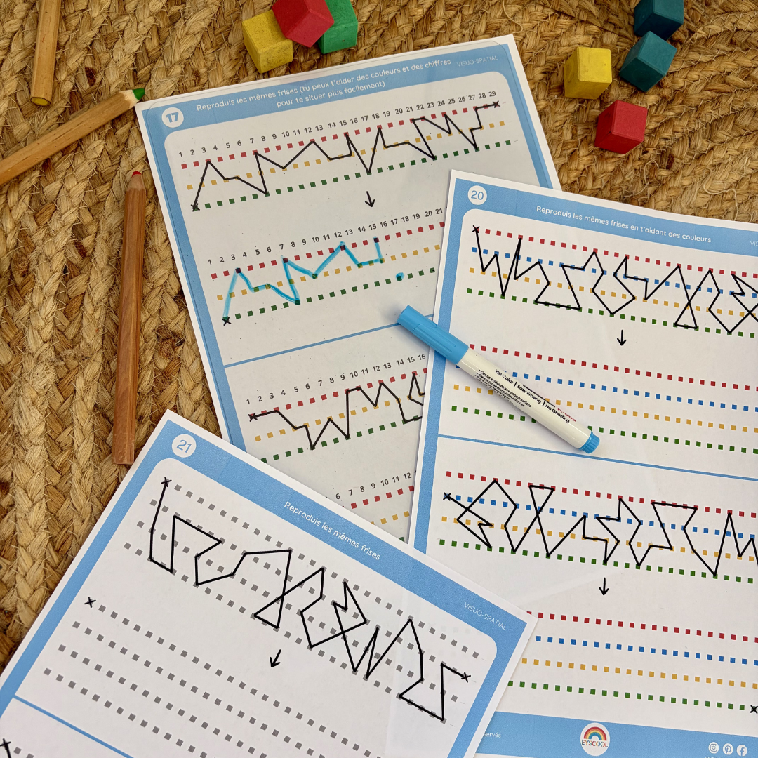 Fichier d'exercices visuo-spatiaux et visuo-constructifs