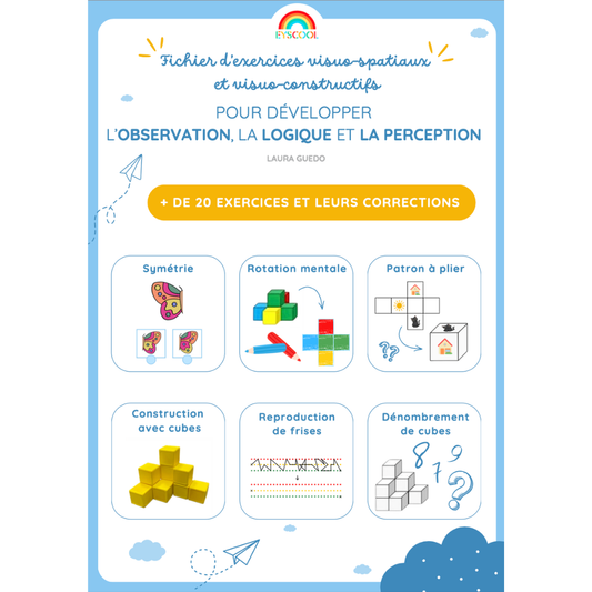 Fichier d'exercices visuo-spatiaux et visuo-constructifs